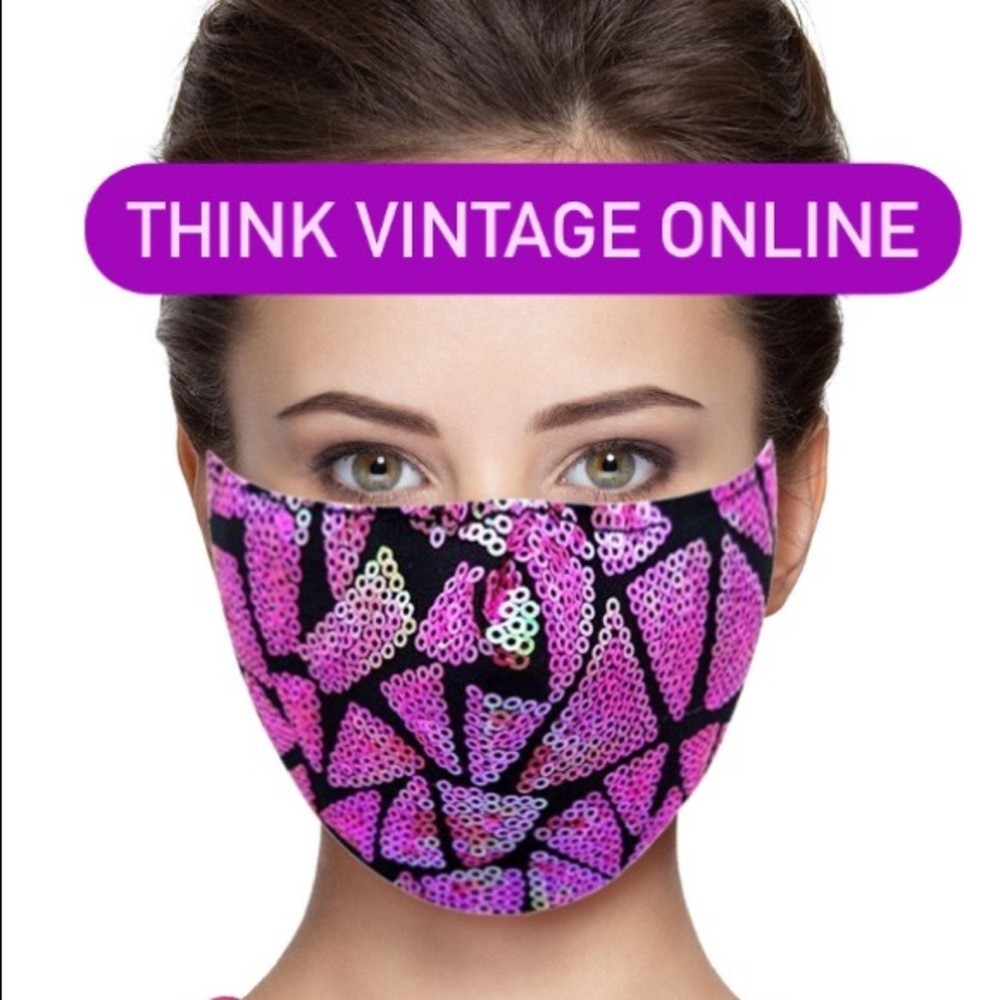 Sequins THINK VINTAGE ONLINE Geometric  FACE Mask